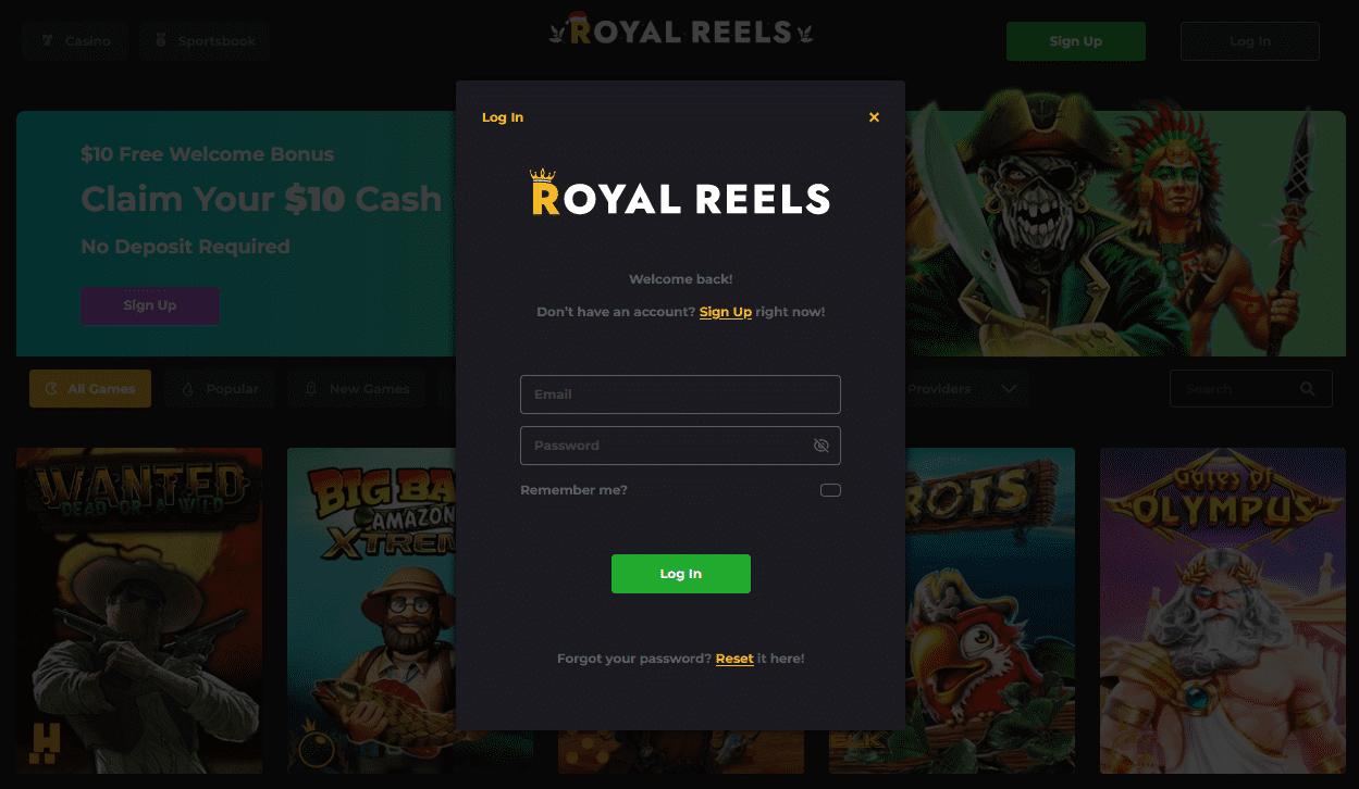 royalreels login